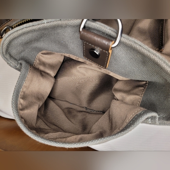 Pottery Barn Large Canvas and Leather Weekender Duffel Bag - Picture 8 of 16